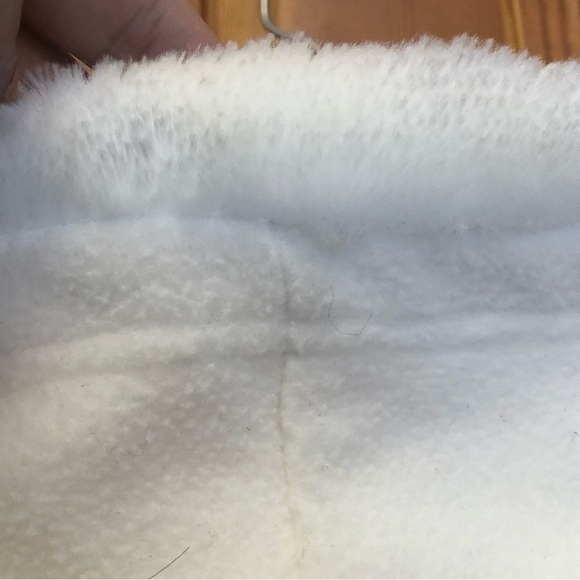 Carolyn Taylor/White Fleece /zipper jacket / hood/ pockets / Size M / - Picture 10 of 11